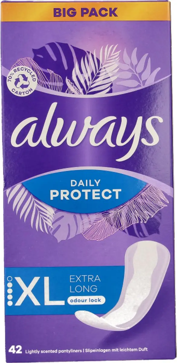 Always Inlegkruisjes Daily Protect Extra Long 42 Stuks