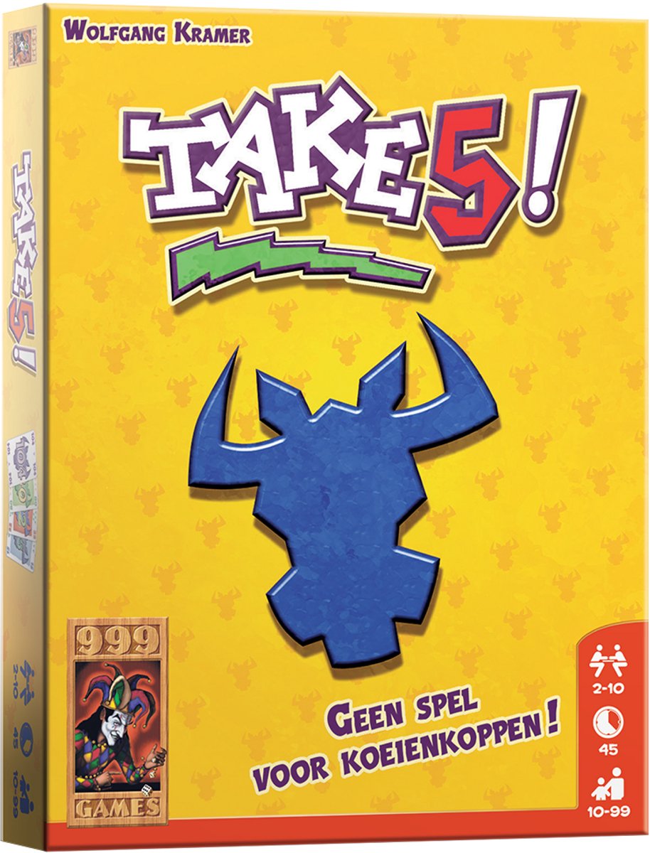 999 Games - Take 5! - Kaartspel - Leuk voor grotere groepen - Familiespel - Gezelschapsspel - Educatief spel - Klein cadeautje