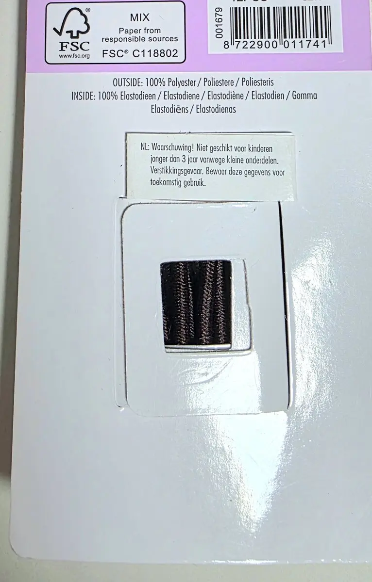 Zenner Haarelastiekjes Bruin - 12 Stuks Metaalvrij
