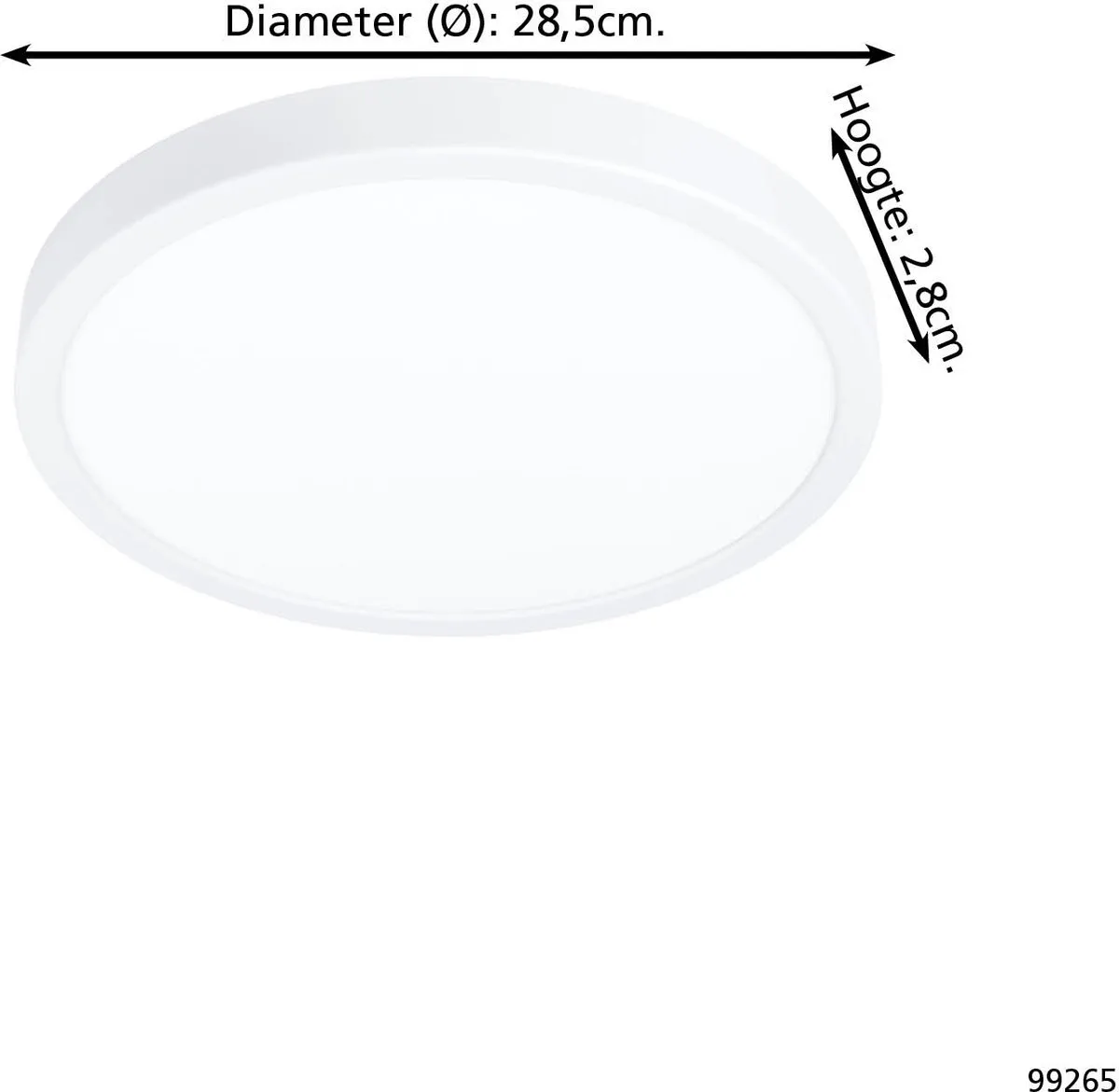 Eglo Fueva 5 Opbouwlamp LED - Ø28.5cm - Wit - afbeelding 6 van 6