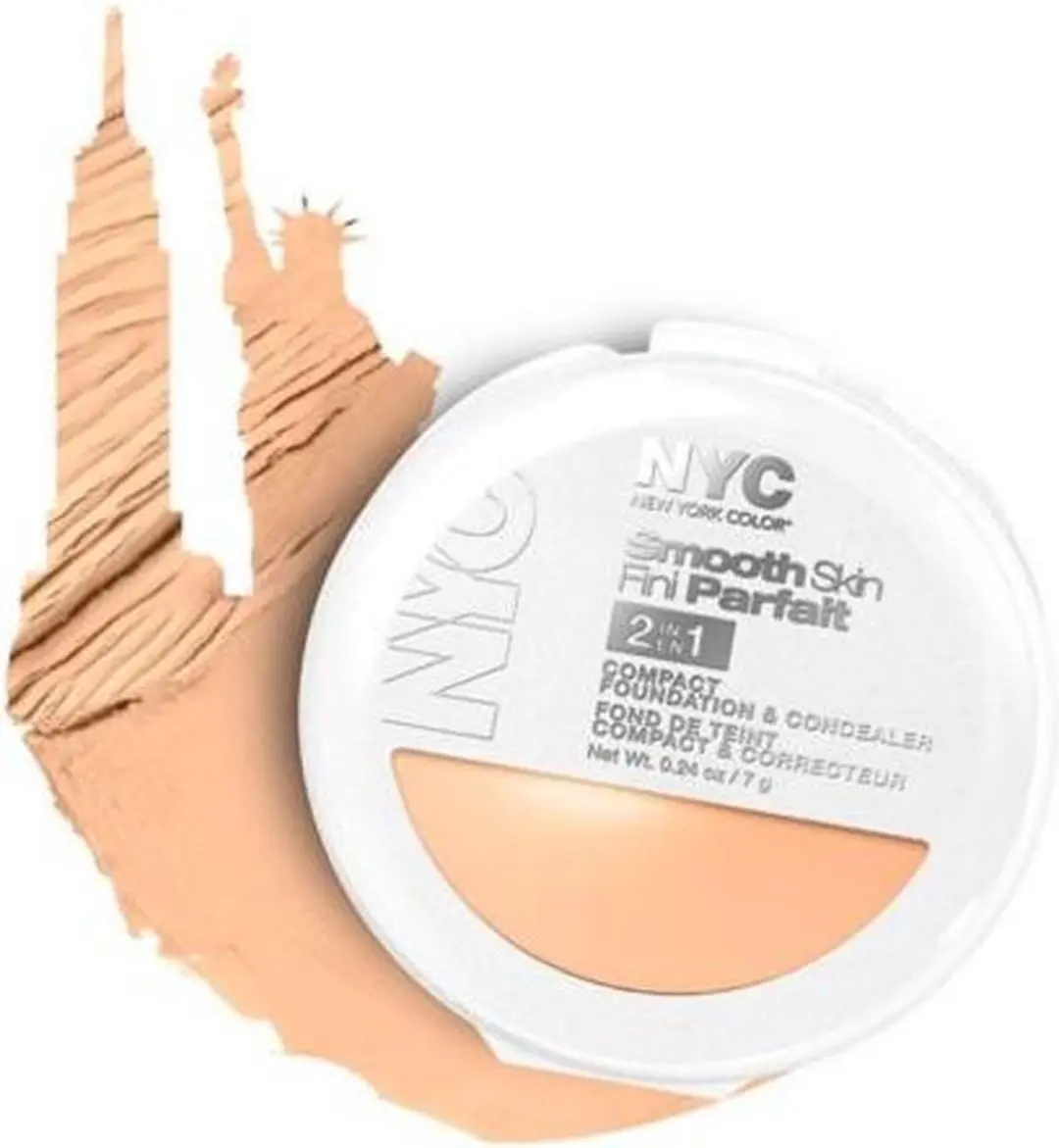 NYC Smooth Skin 2-in-1 Foundation & Concealer Ivory 10ml
