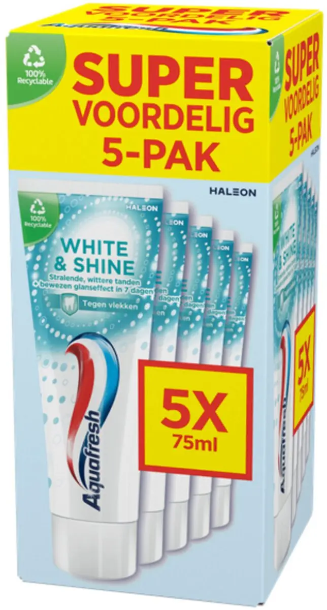 Aquafresh White & Shine Tandpasta 5-pack - 3x75ml
