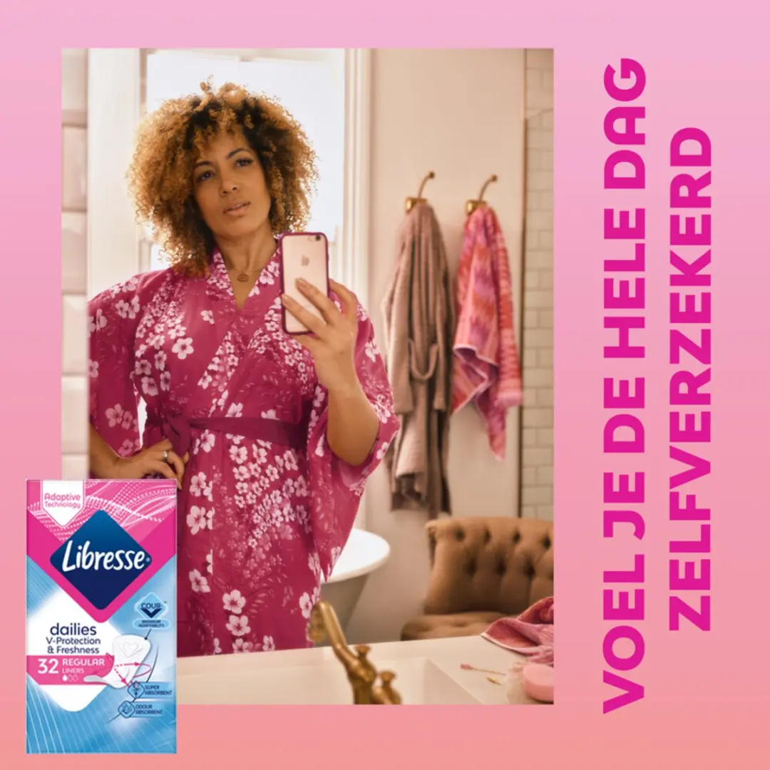 Libresse Extra Long Inlegkruisjes - 22 Stuks - Roze/Wit/Blauw