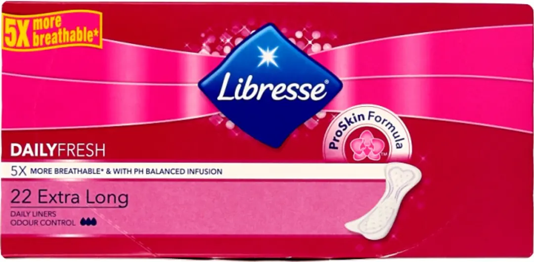 Libresse Extra Long Inlegkruisjes - 22 Stuks - Roze/Wit/Blauw - afbeelding 6 van 6