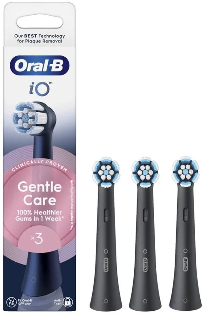 Oral-B IO Gentle Care Borstelvervanger - Zwart