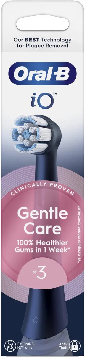 Oral-B IO Gentle Care Borstelvervanger - Zwart