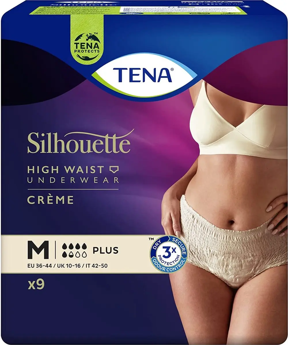 TENA Silhouette Plus Incontinentiebroekjes M - 9 Stuks