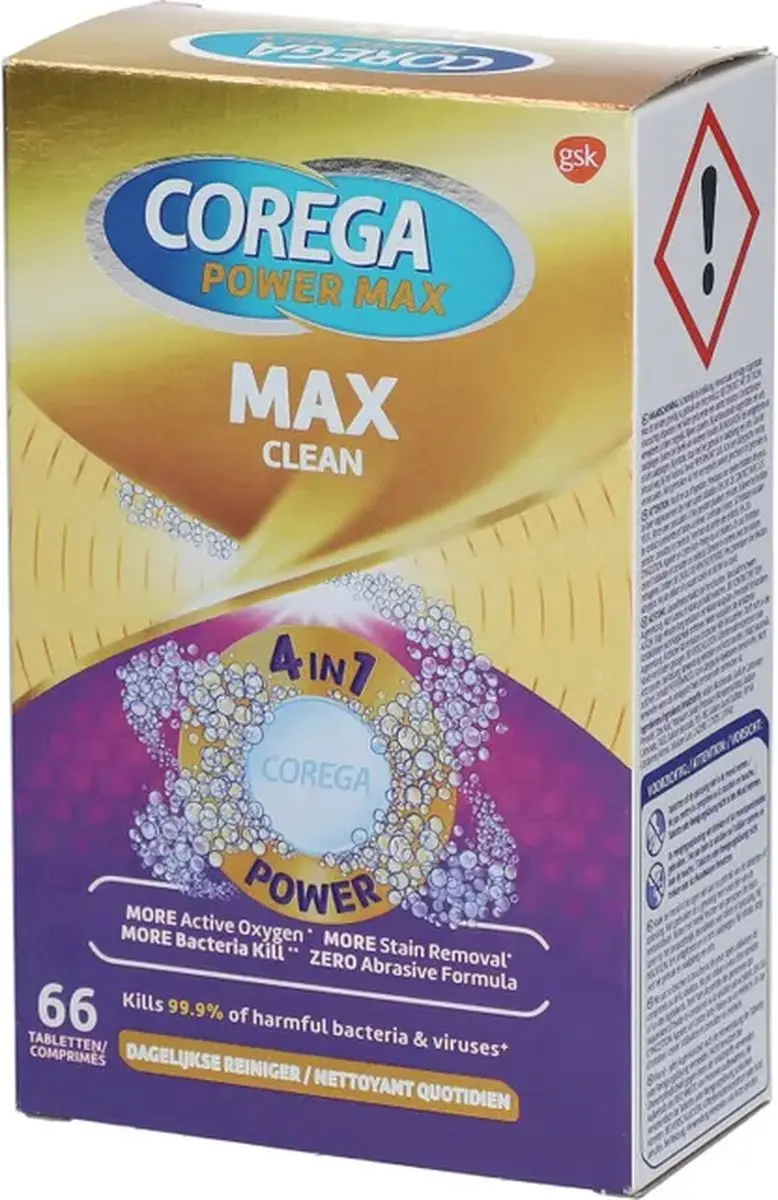 Corega Max Clean Tabl 66