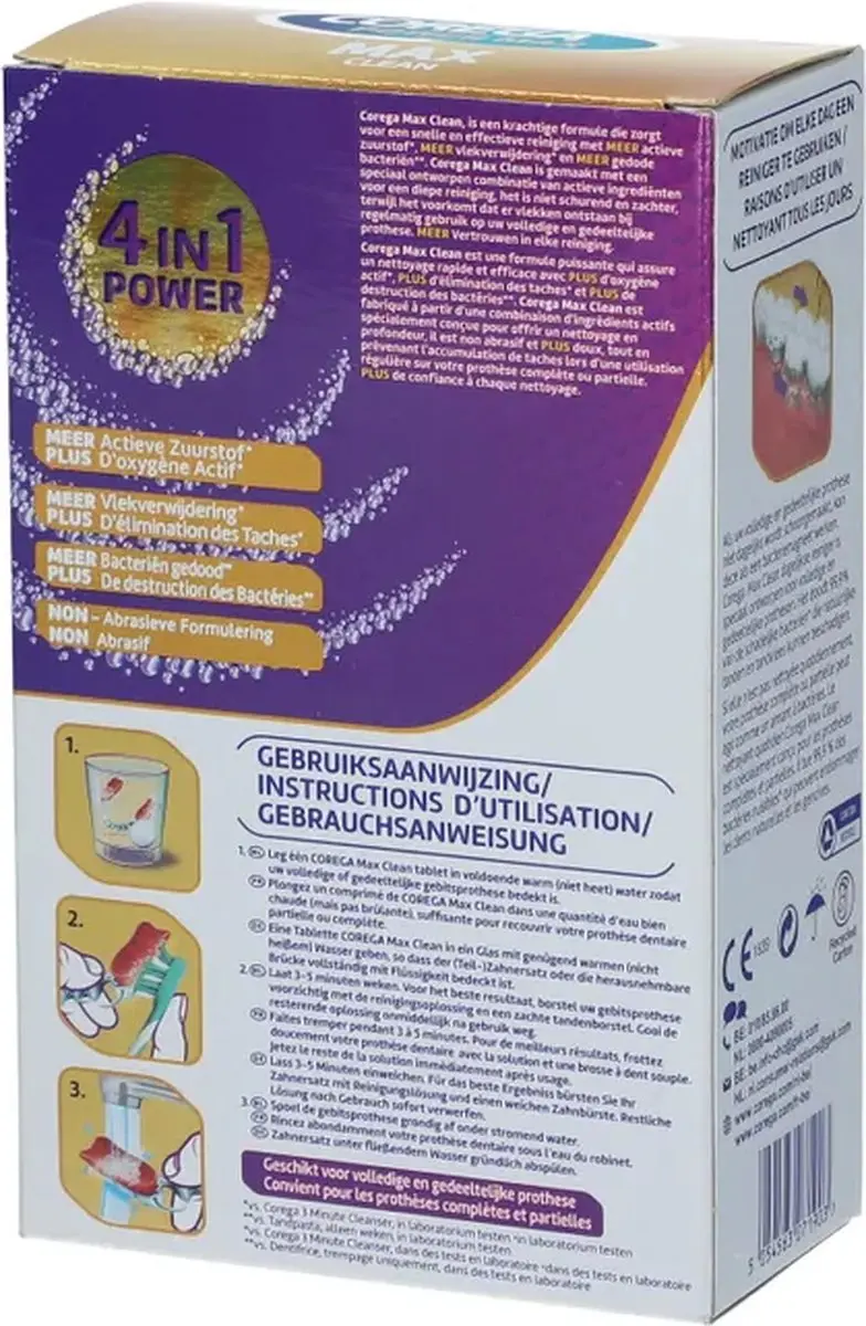 Corega Max Clean Tabl 66