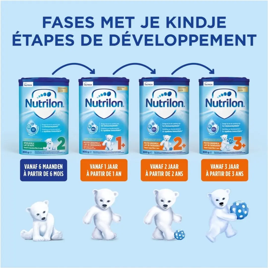 Nutrilon 2+ Groeimelk 800g - 3 Stuks