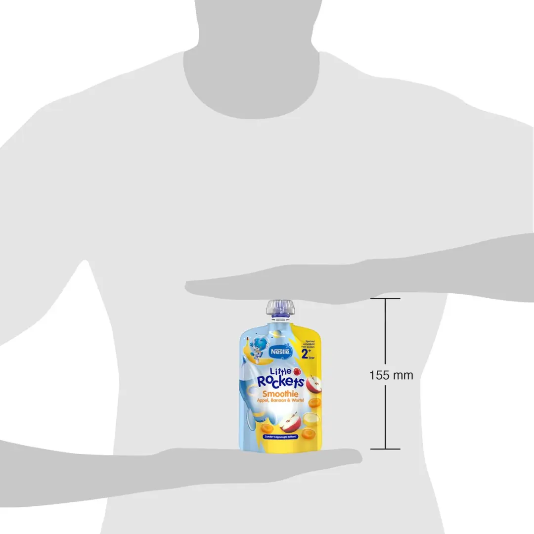 Nestlé Little Rockets Knijpfruit Appel Banaan Wortel - 6x150g