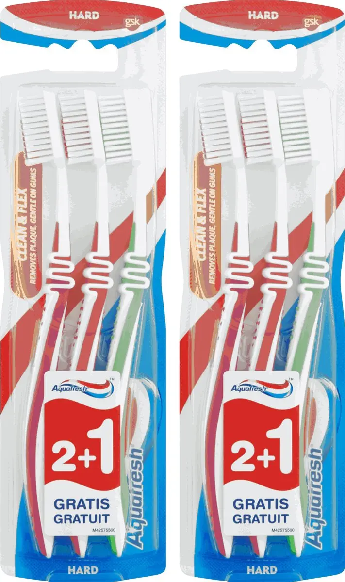 Aquafresh Clean & Flex Hard Tandenborstels