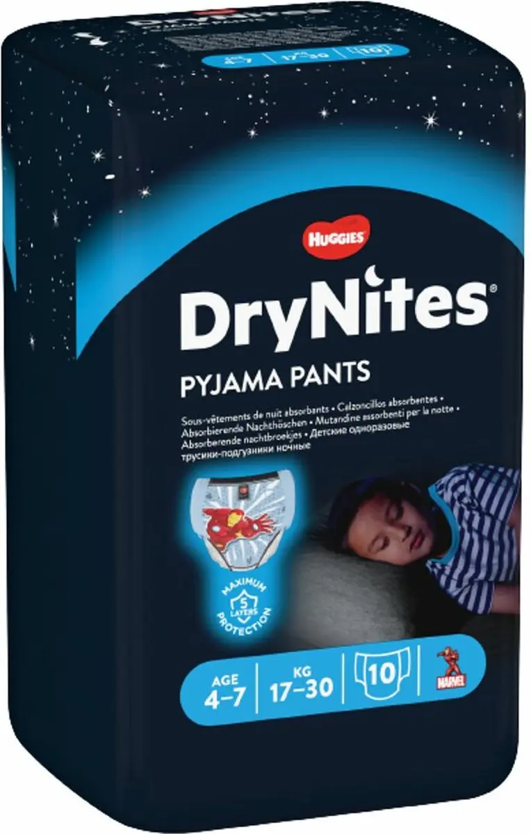 DryNites 3-5 Jongen Luiermaat 4/5 - 10 Stuks