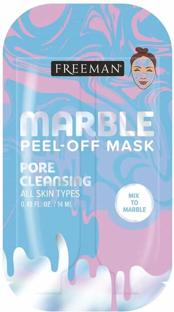 Freeman Marble Pore Cleansing Tissuemask - 14ml - Marmer Roze Blauw