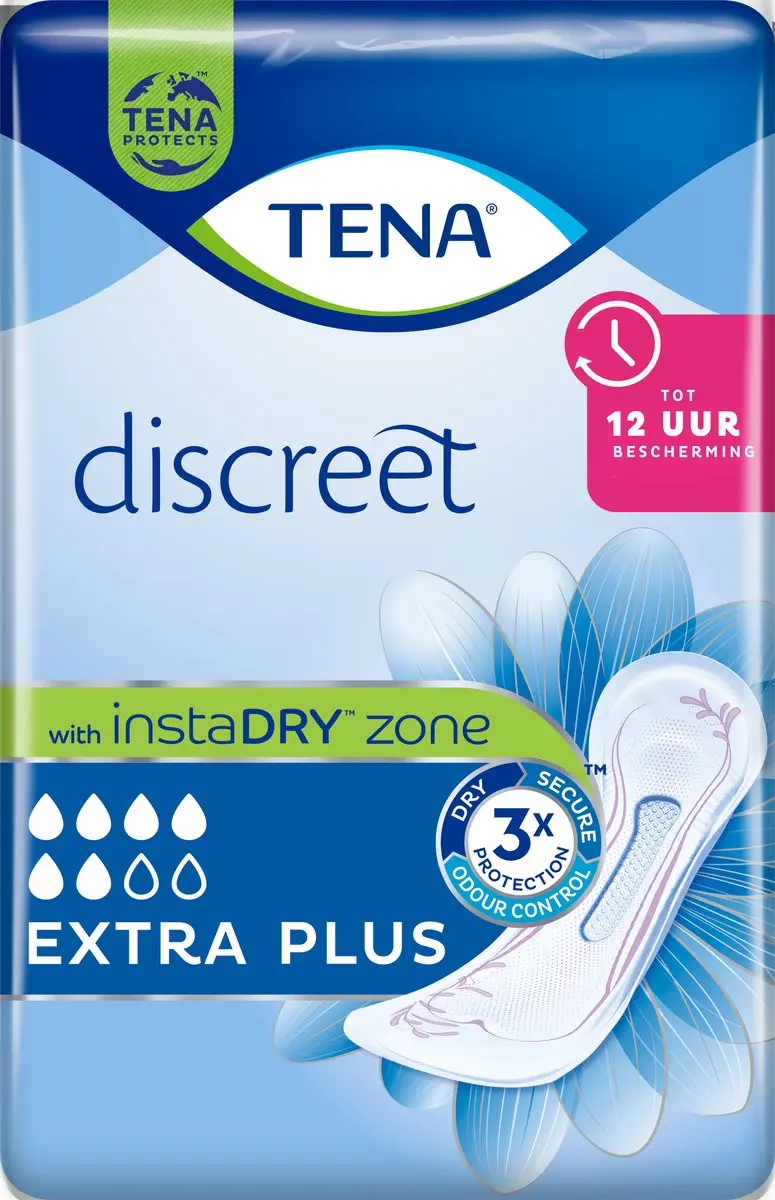TENA Discreet Extra Plus Verbanden - Matig tot Zwaar - 24 Stuks