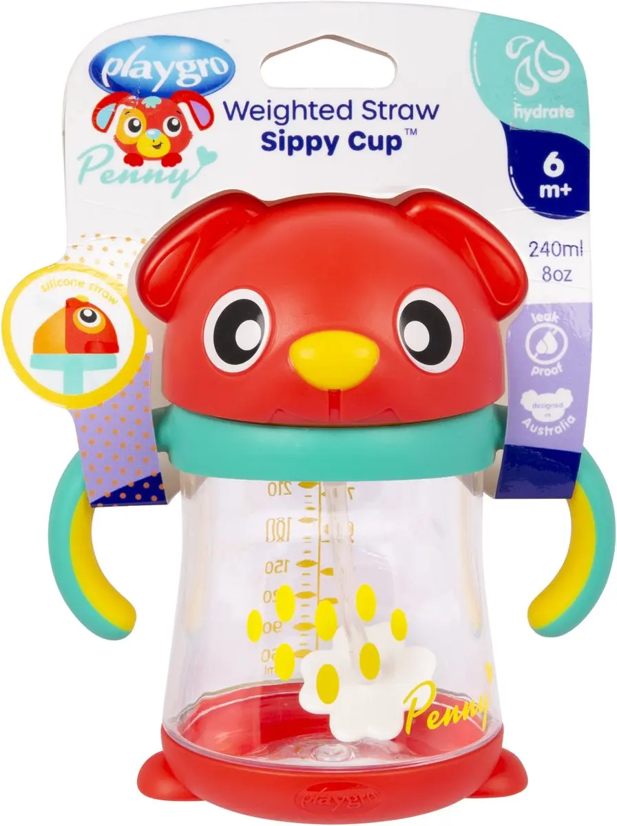 Playgro Penny Weighted Straw Sippy Cup 240ml