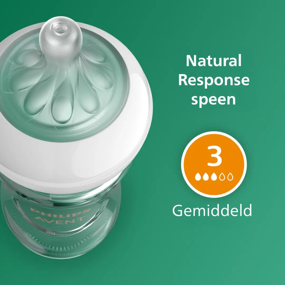 Philips Avent Natural Response SCY933/02 Glazen Babyflessen 240ml - 2 Stuks