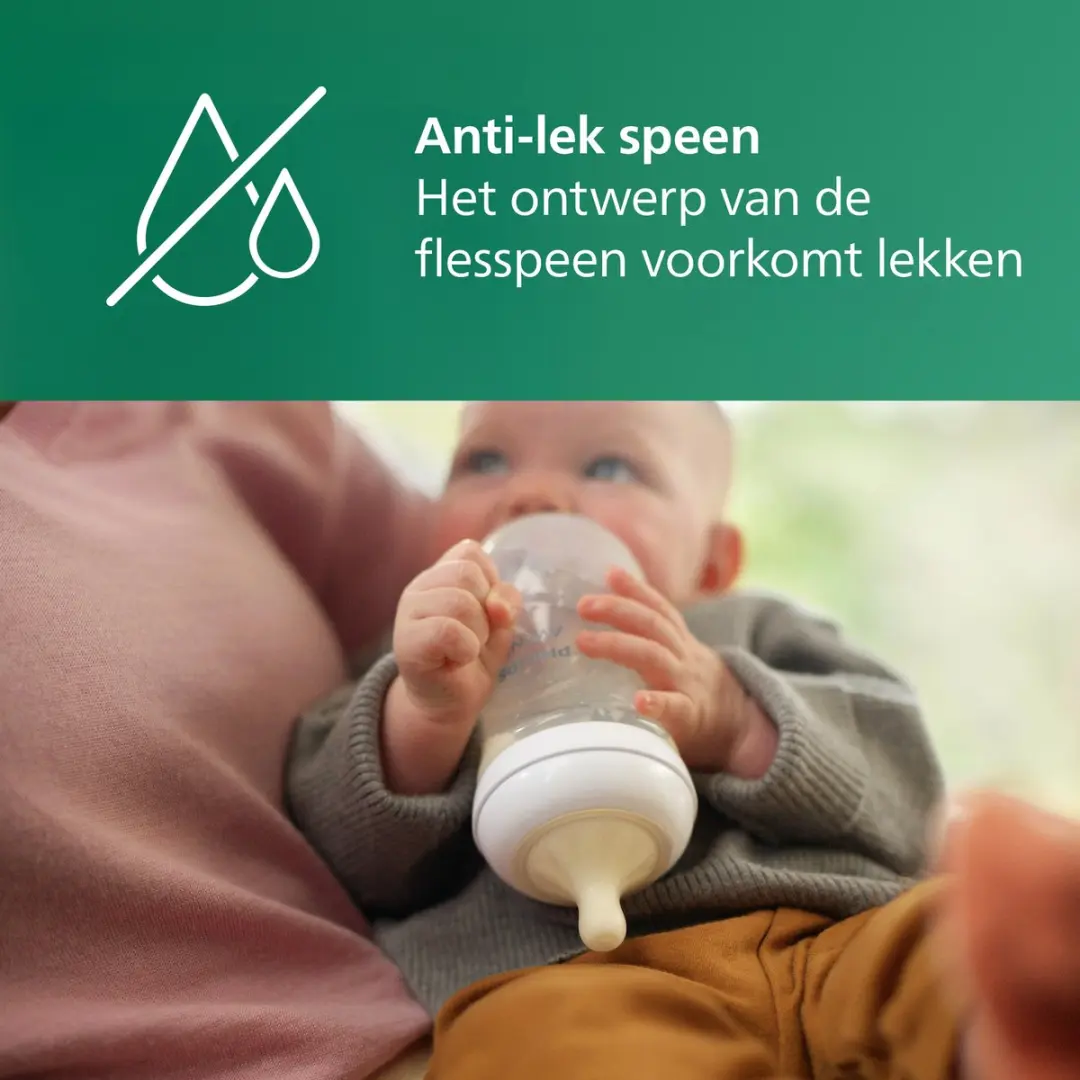 Philips Avent Natural Response SCY933/02 Glazen Babyflessen 240ml - 2 Stuks