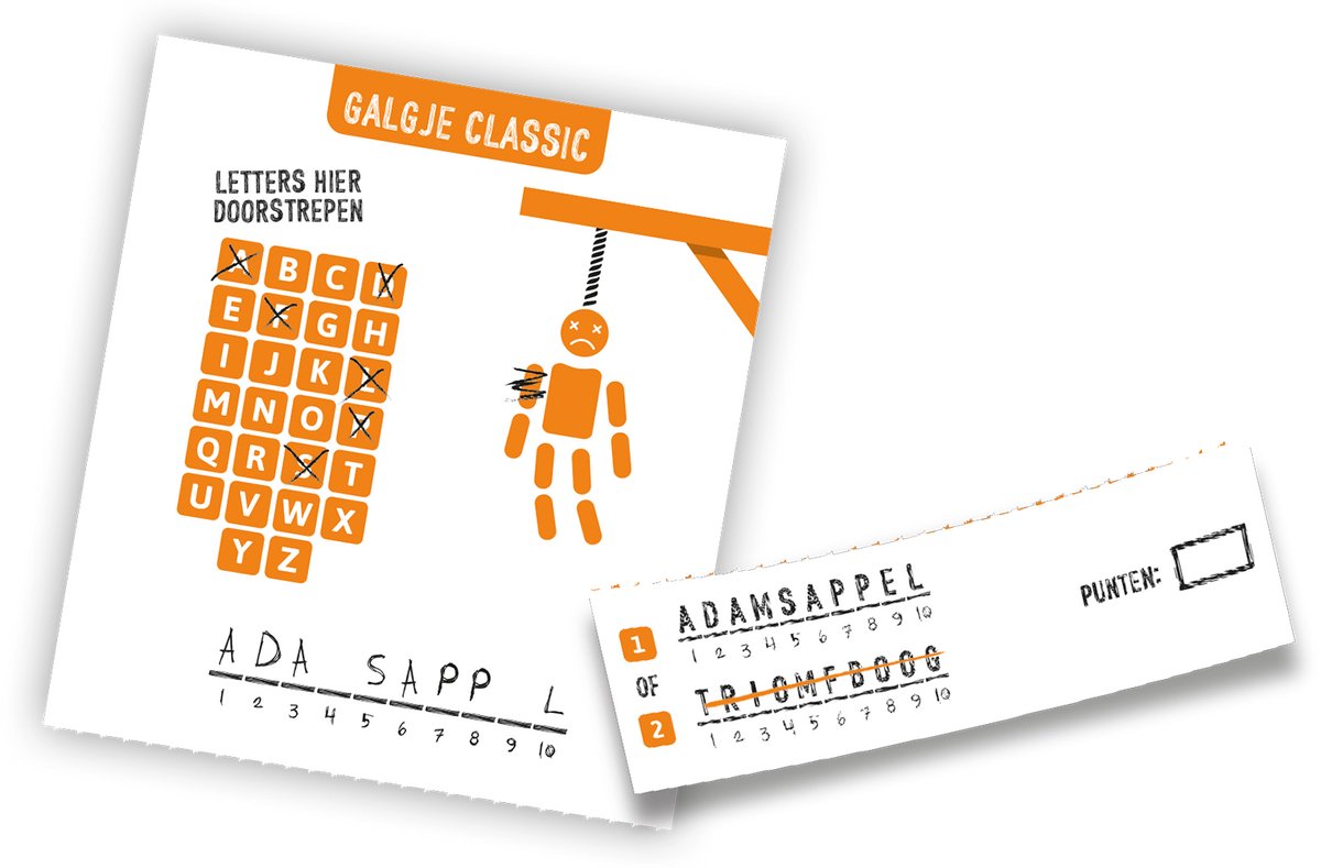 999 Games - Galgje Classic - Familiespel - Gezelschapsspel - Breinbreker - Partyspel