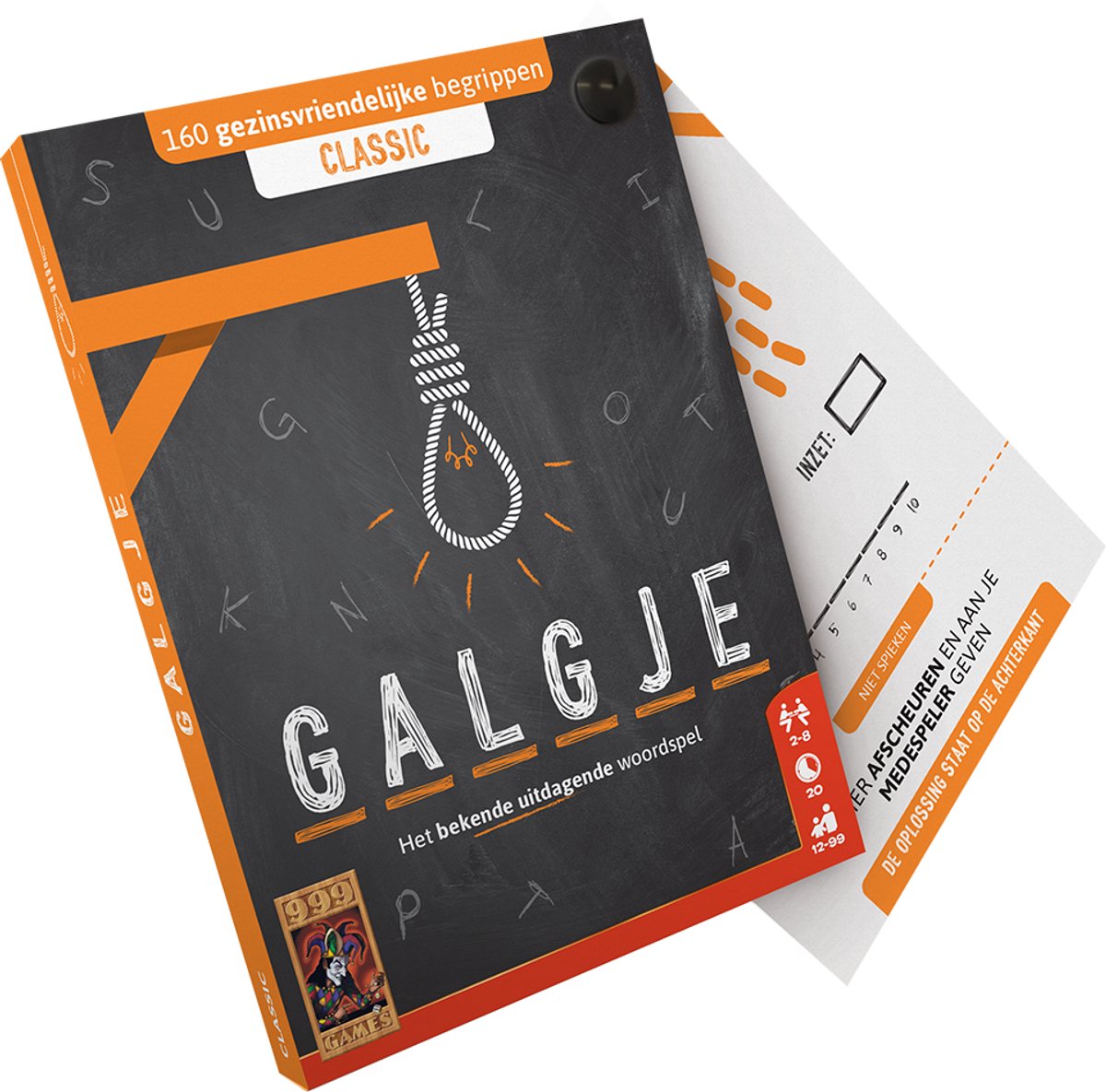 999 Games - Galgje Classic - Familiespel - Gezelschapsspel - Breinbreker - Partyspel