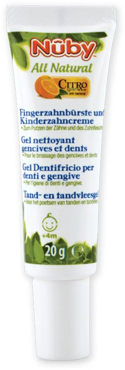 Nûby Tandpasta Gel & Vingertandenborstel 20g - 4+ Maanden
