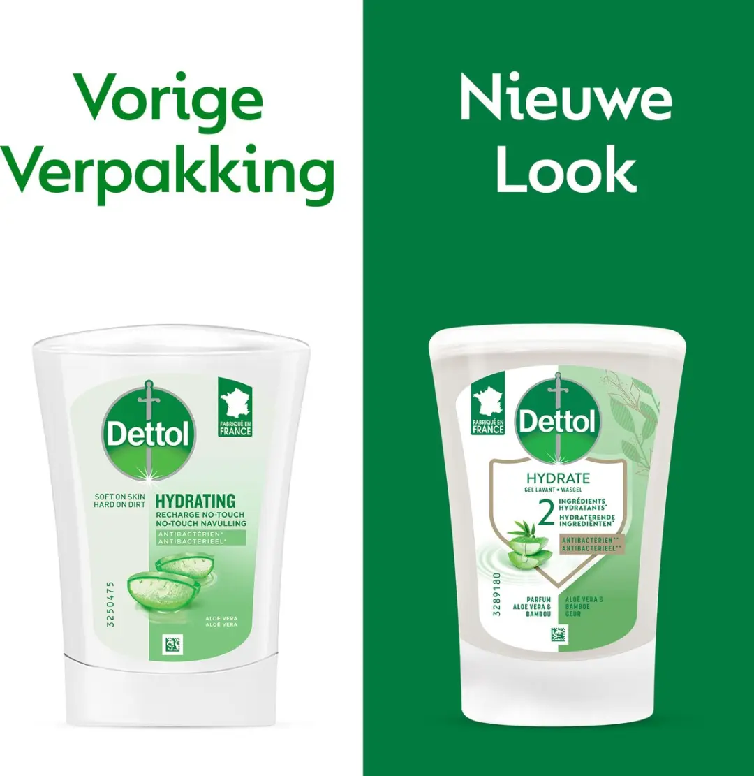 Dettol No-Touch Navulling Handzeep Aloë Vera & Bamboe 250ml - 8 Stuks