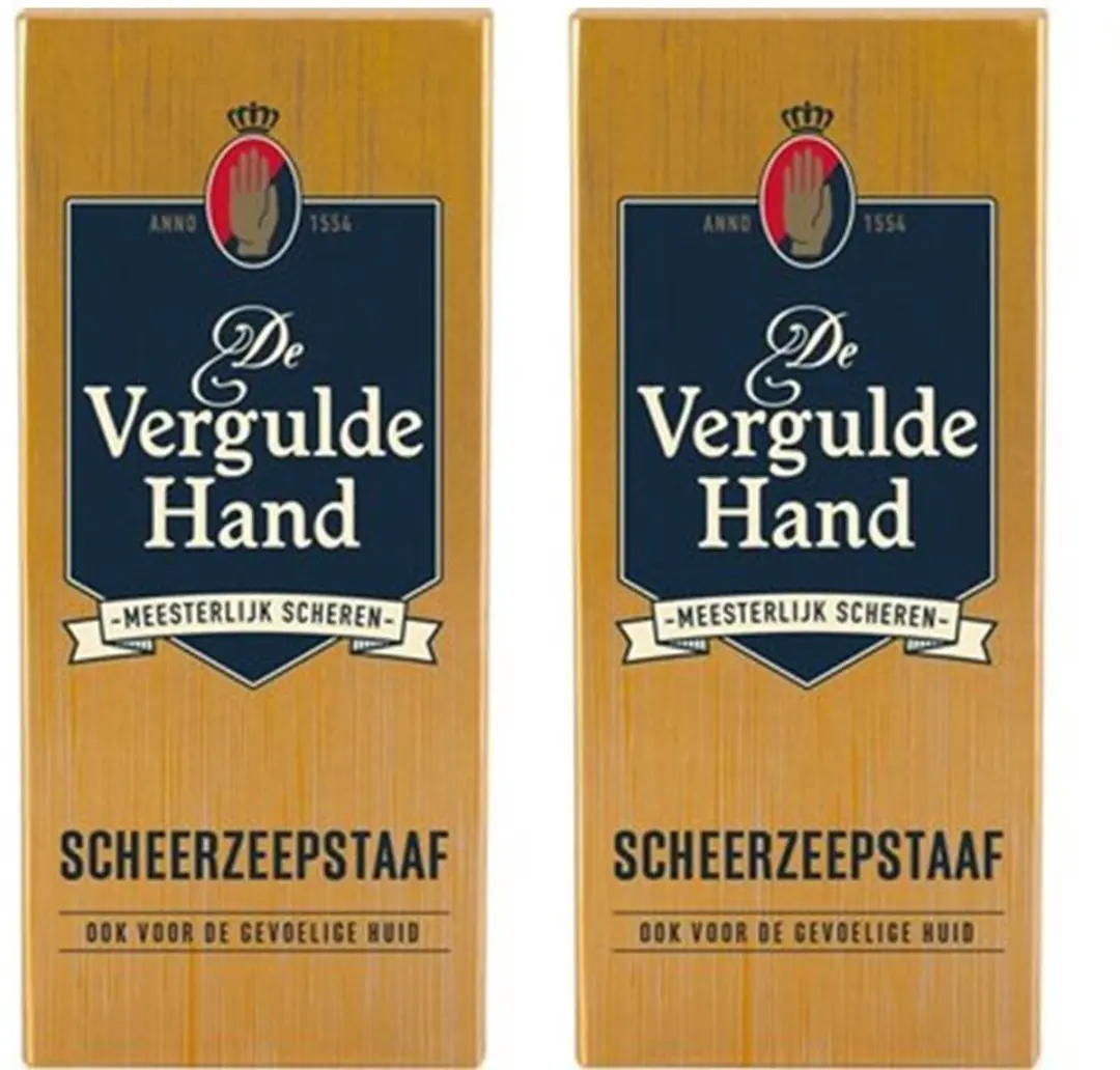 De Vergulde Hand Scheerzeep Staaf 2 x 75 Gram