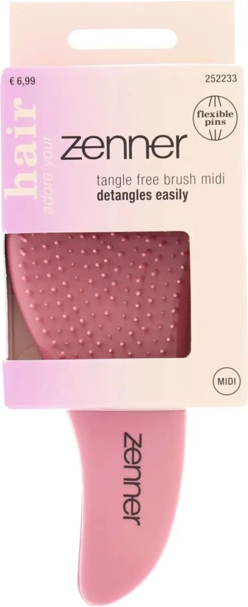 Zenner Haarborstel Tangle Free Midi Roze