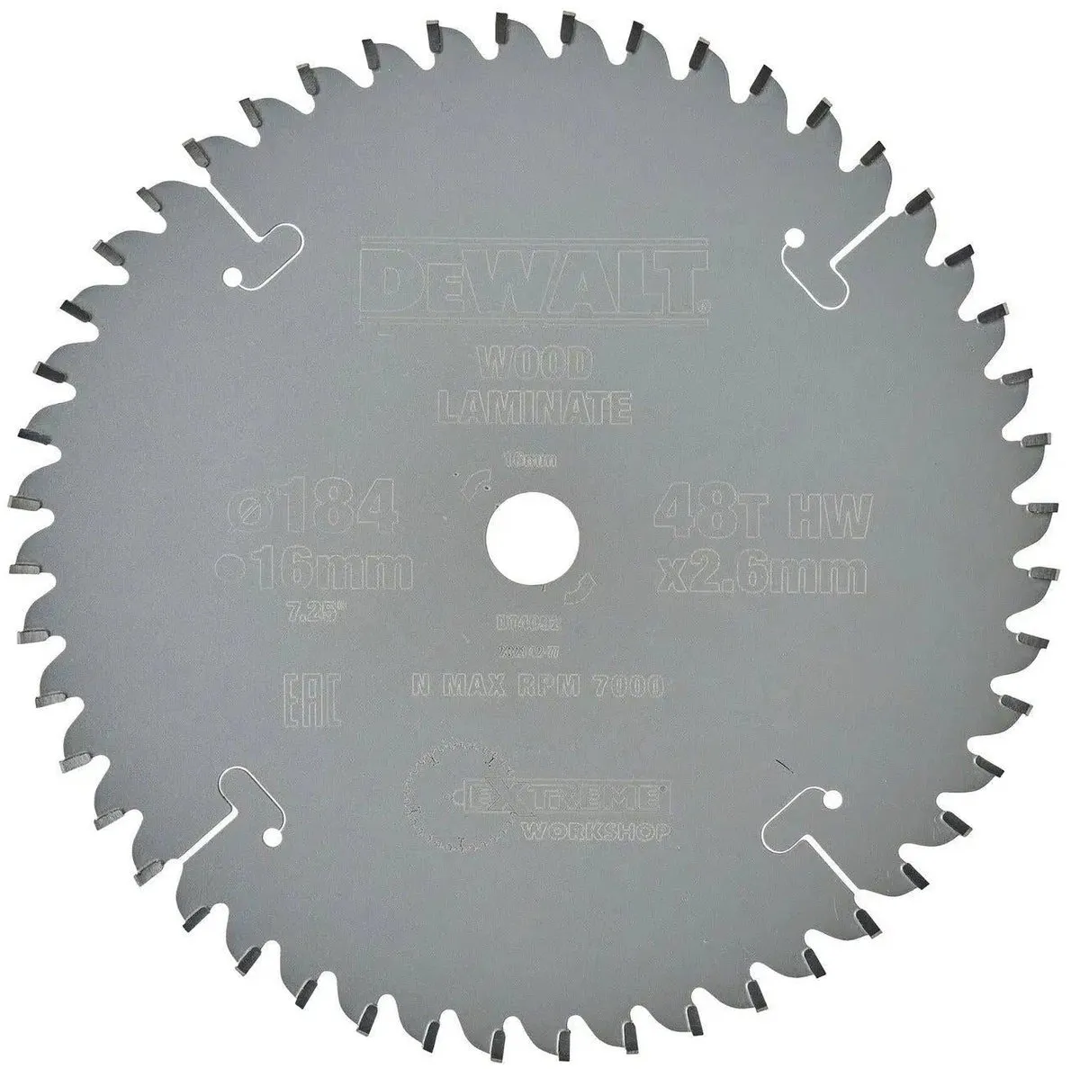 DeWalt DT4092 Cirkelzaagblad Laminaat 184mm 48T
