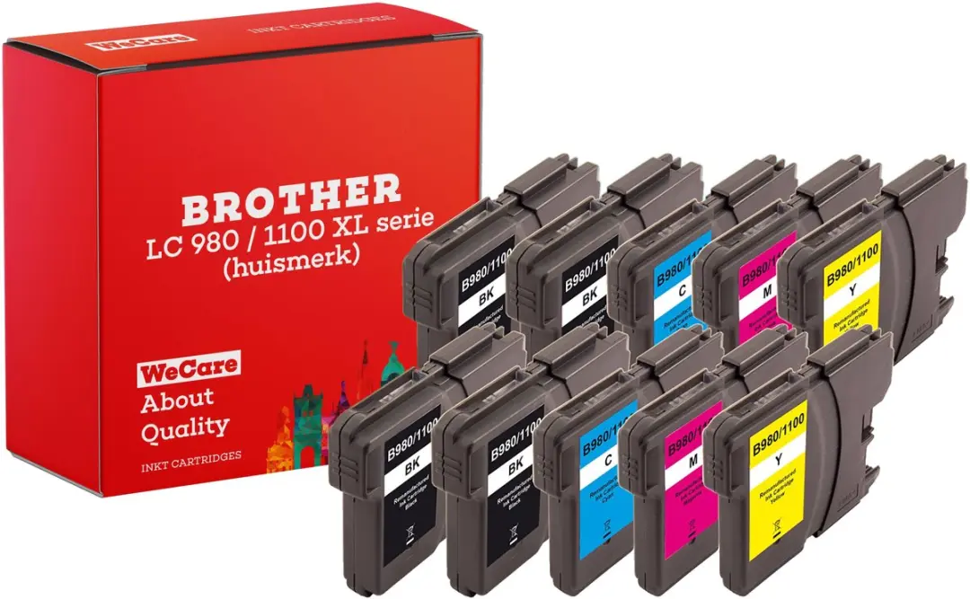 weCare LC980VALBP Inktcartridges 10 Stuks