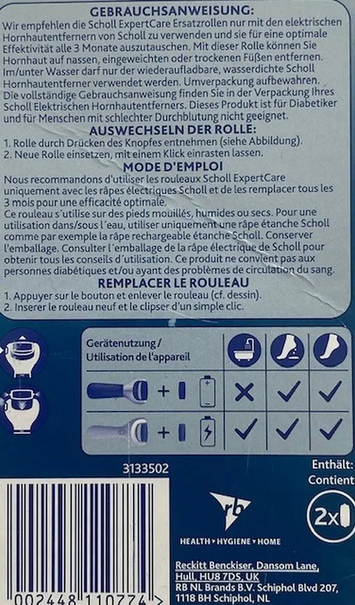 Scholl Velvet Smooth Navulling Elektrische Eeltverwijderaar - 2 Stuks