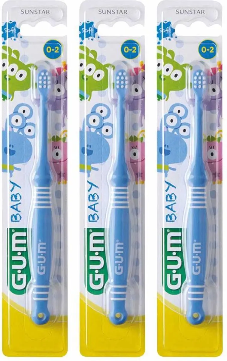 Gum Tandenborstel Baby 0-2 jaar - 3 Stuks