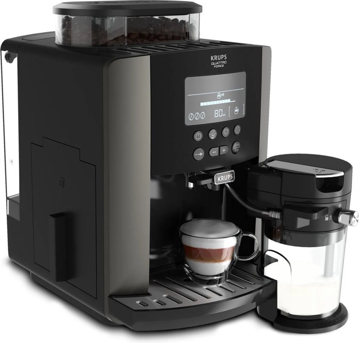 Krups Arabica Latte EA819E Volautomaat - 4 Programma's - 3L