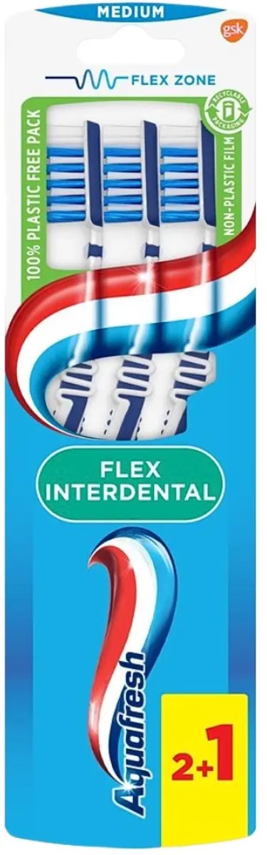 Aquafresh Flex Interdental Medium Tandenborstels - 3 Stuks