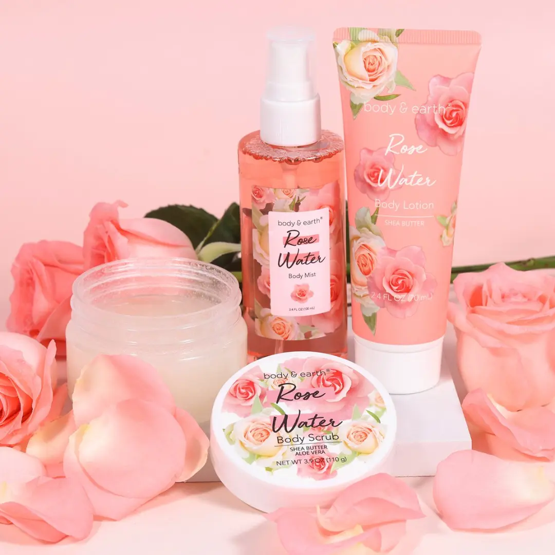 Body & Earth Rozenwater Verwenpakket - 3 Stuks