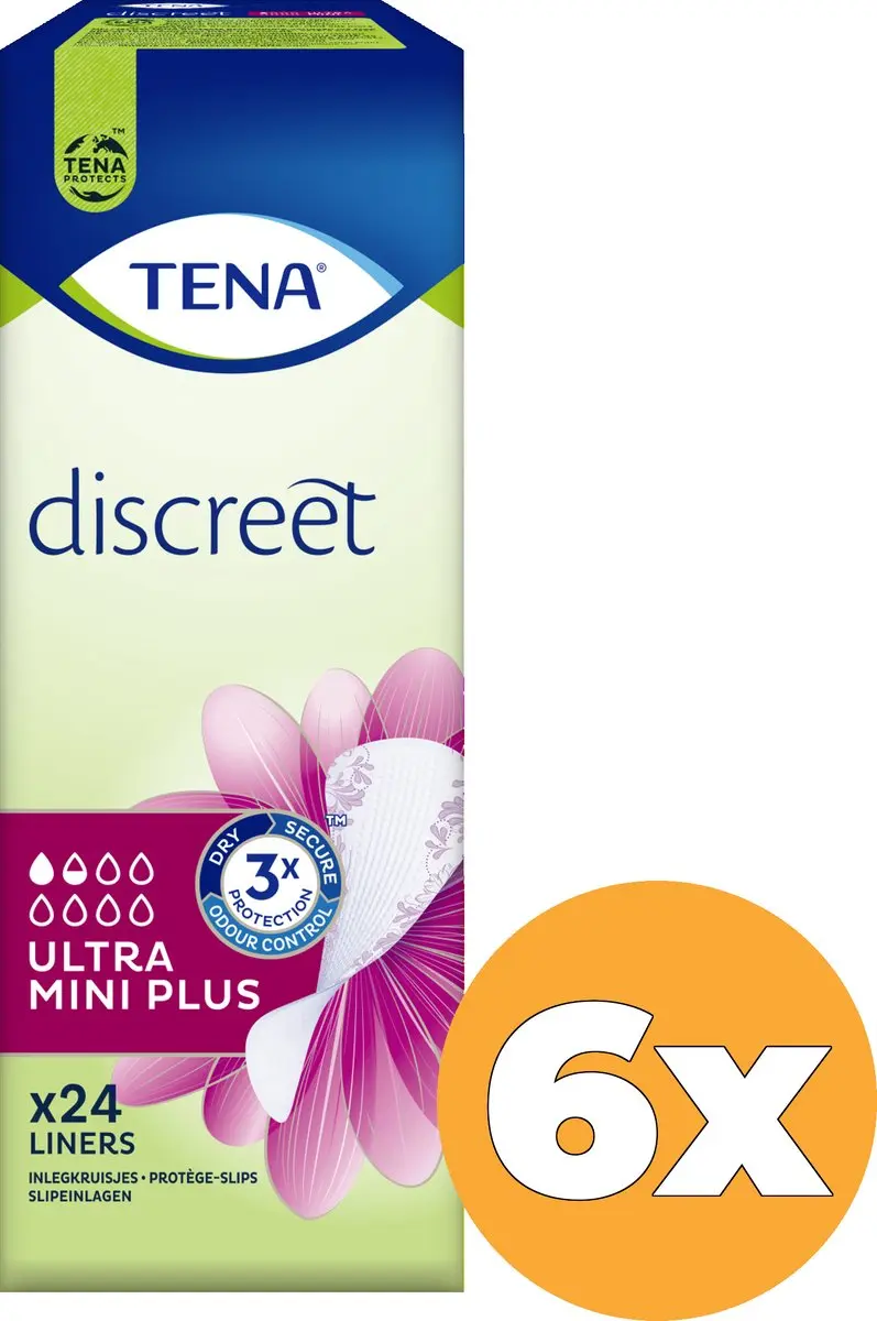 TENA Discreet Ultra Mini Plus Inlegkruisjes 144 Stuks