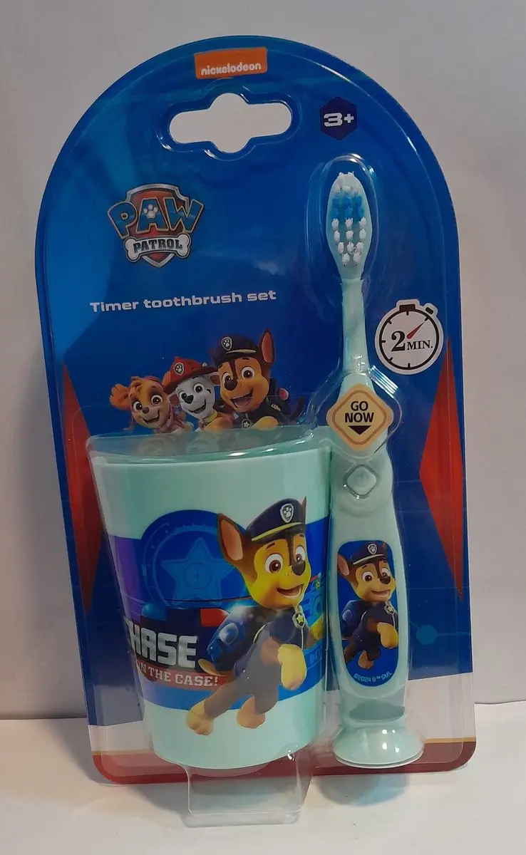 PAW Patrol Tandenborstelset Chase - 2 Stuks - Blauw/ Groen