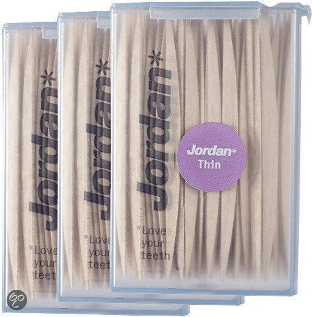 Jordan Dun Tandenstokers - 300 Stuks - Beige