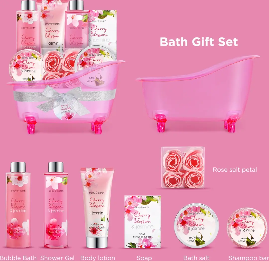 Body & Earth Cherry Blossom Wellness Geschenkset - 11 Stuks