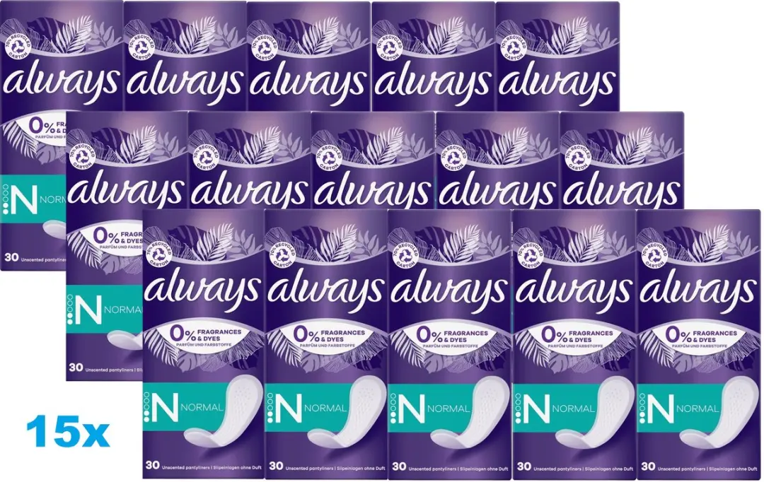 Always Daily Normal Inlegkruisjes 450 Stuks