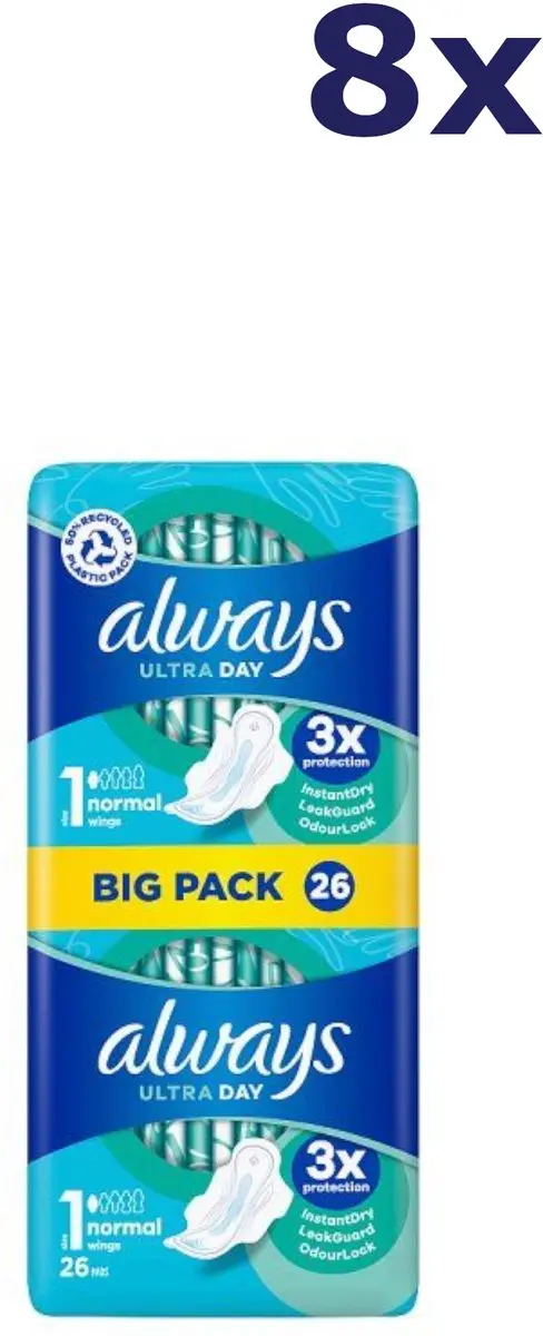 Always Ultra Normal Maandverband - 208 Stuks - Wit