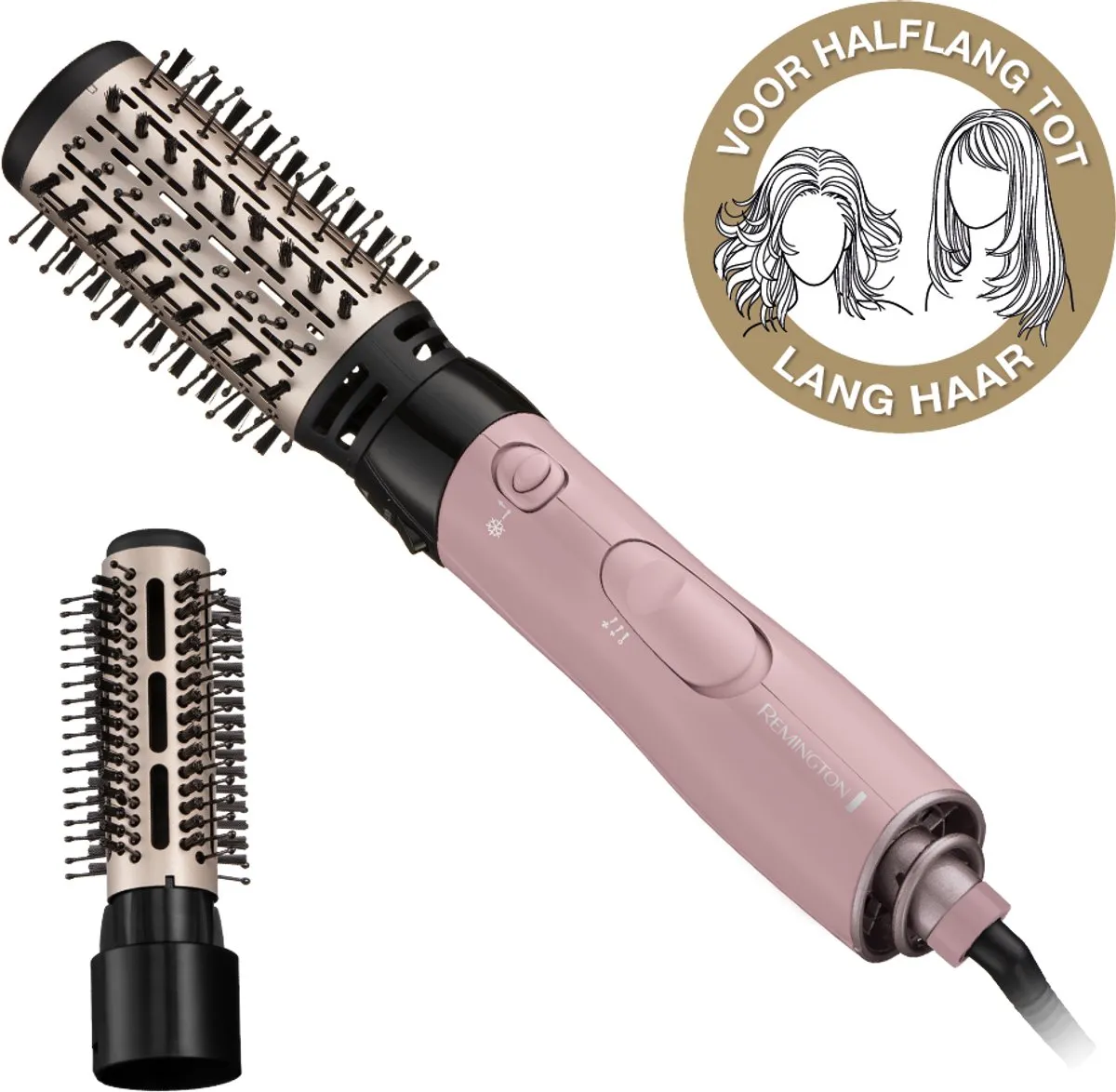 Remington AS5901 Föhnborstel 1000W - Roze - 2 Opzetstukken
