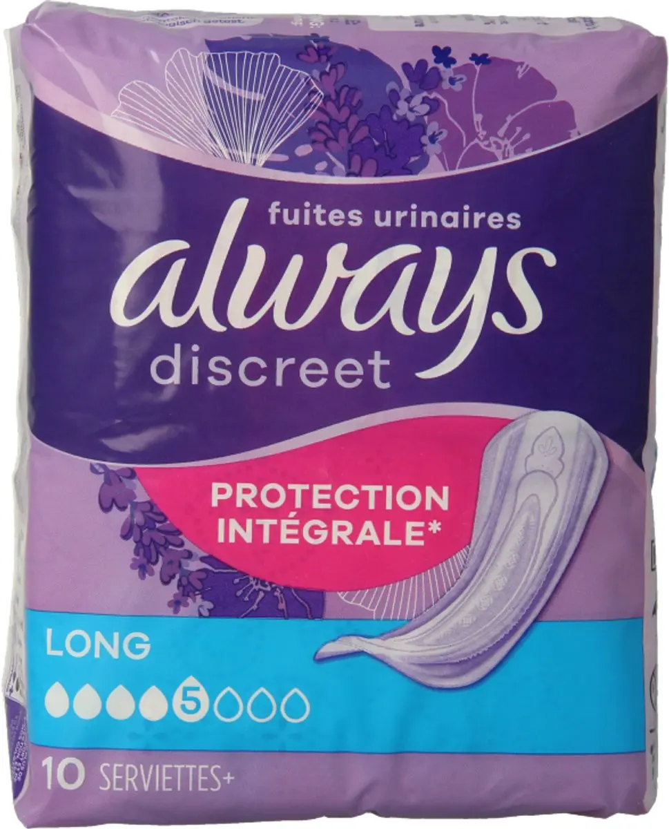 Always Discreet Serviettes Long - 10 Stuks - afbeelding 6 van 6