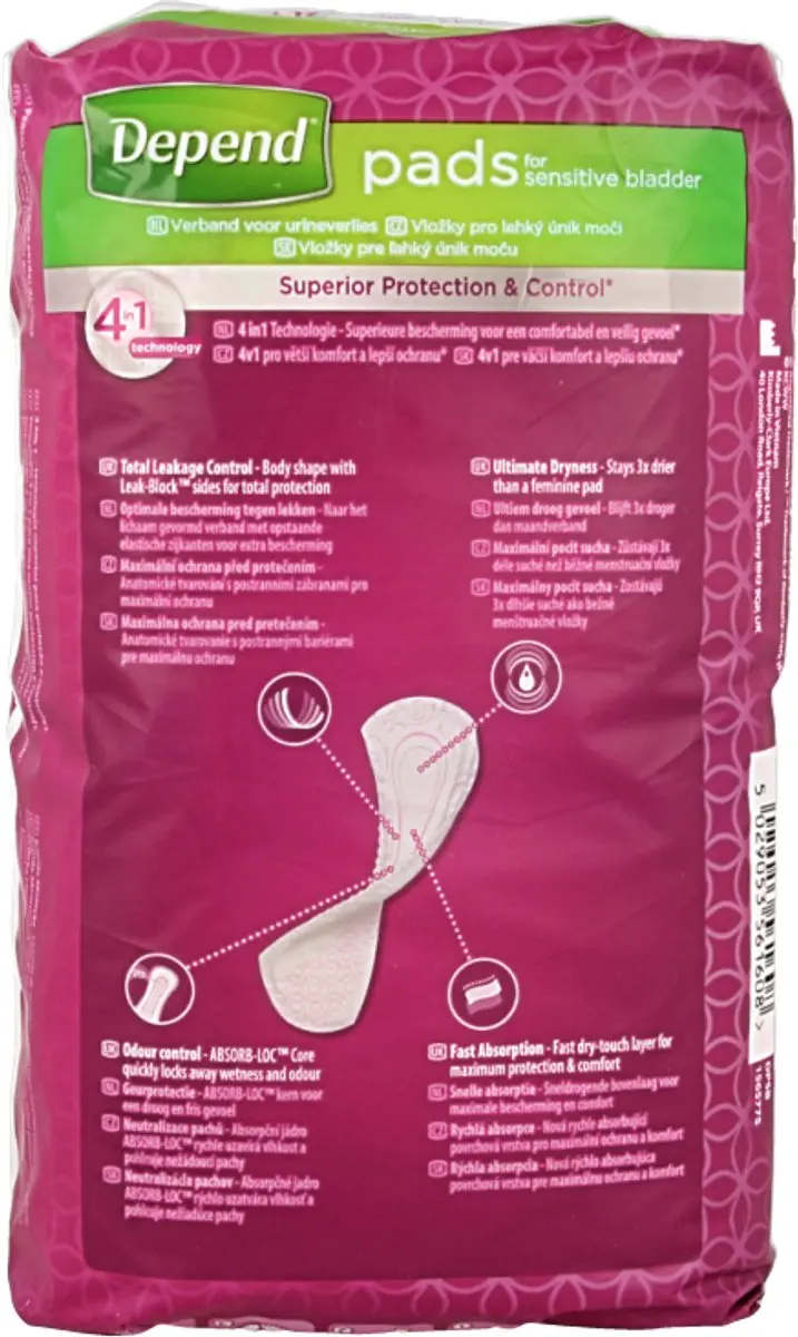 Depend Incontinentieverband Super S/M - 8 Stuks - afbeelding 6 van 6