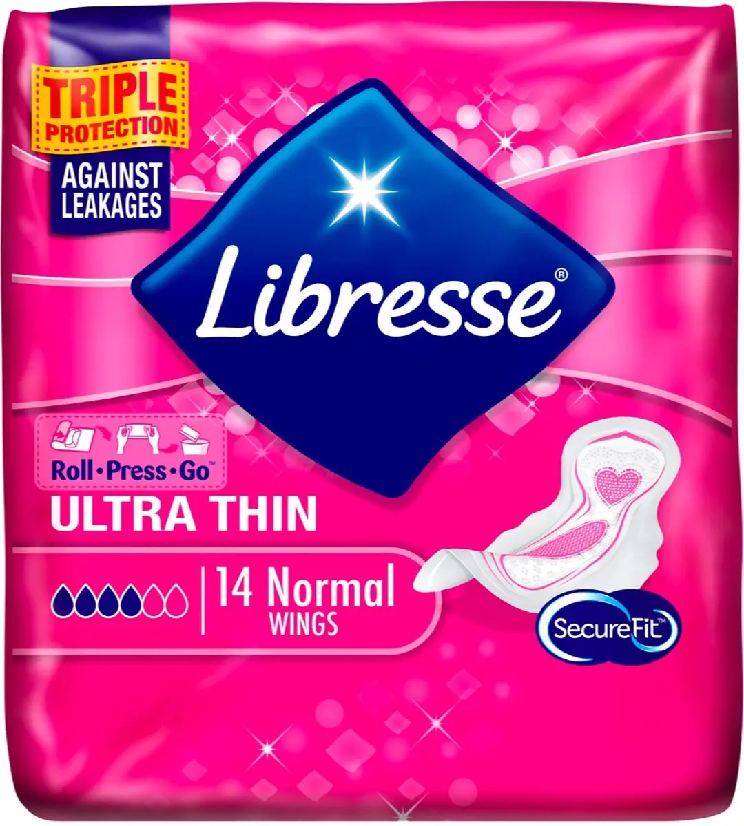 Libresse Ultra Regular+ Maandverband met Vleugels - 14 stuks - afbeelding 6 van 6