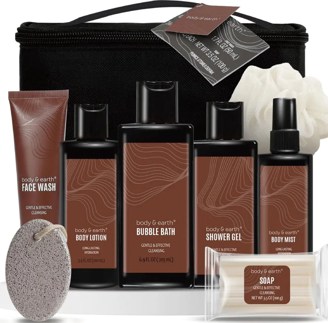 Body & Earth Geschenkset Mannen Sandalwood