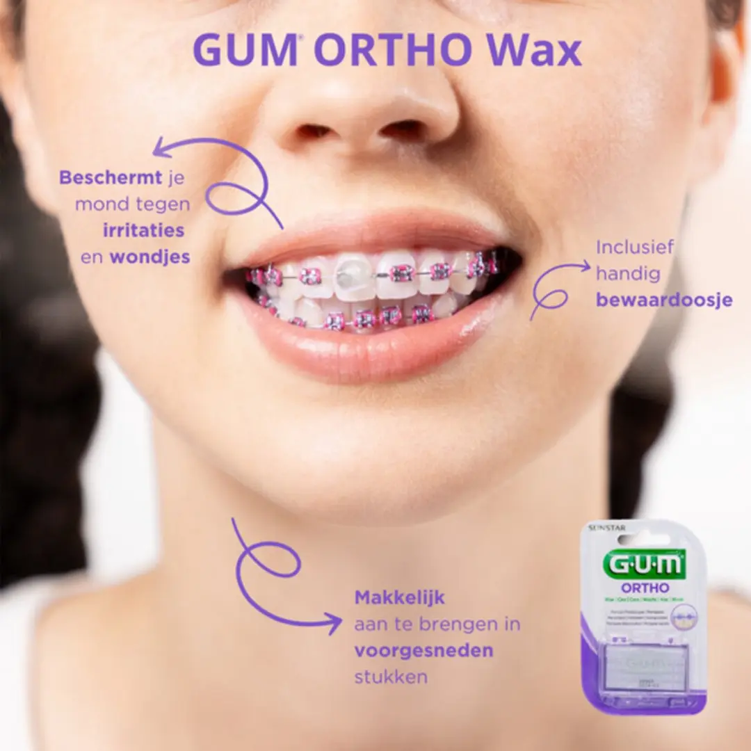 Gum Orthodontische Wax Mint - Beugelverzorging