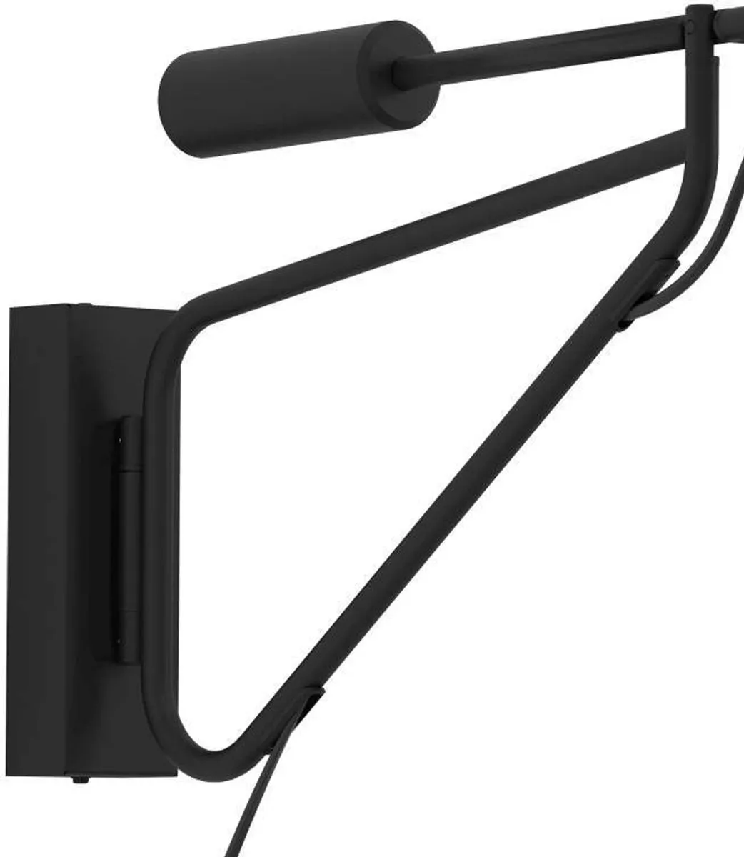 Eglo Loreto 1 Wandlamp E27 - 35cm - Zwart/Wit