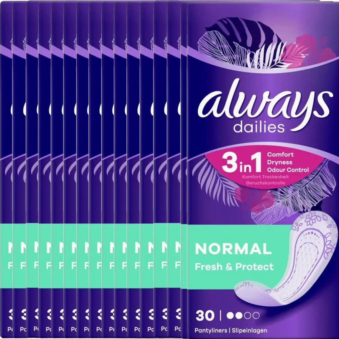 Always Dailies Normal Fresh & Protect Inlegkruisjes