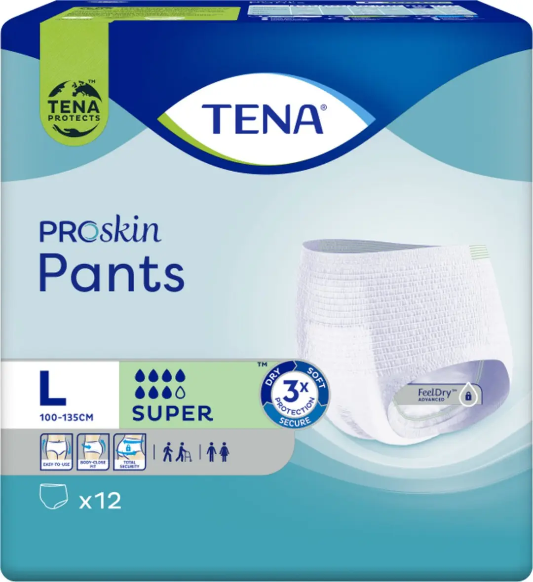 TENA Pants Incontinentiebroek L - 12 Stuks